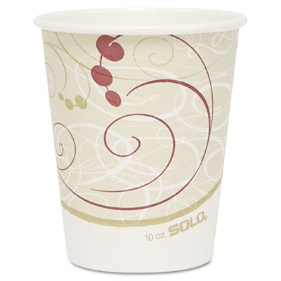 Solo Hot Cups, Symphony Design, 10 oz. Beige, 1000 cups