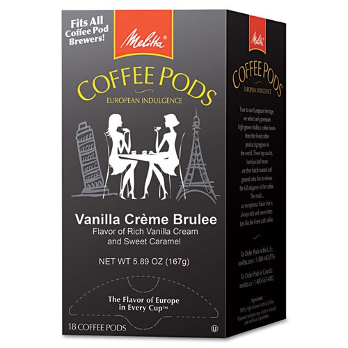 Melitta Vanilla Crème Brulee Coffee Pods, Dark Roast