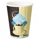 Solo Duo Shield Hot Insulated 12 oz Paper Cups, Beige, 40/Pack 