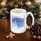 Personalized Holiday Blue Snowscapes Mug